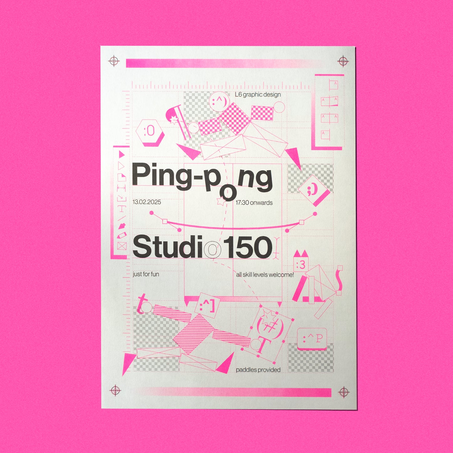 A3 Ping-Pong Poster Riso Print