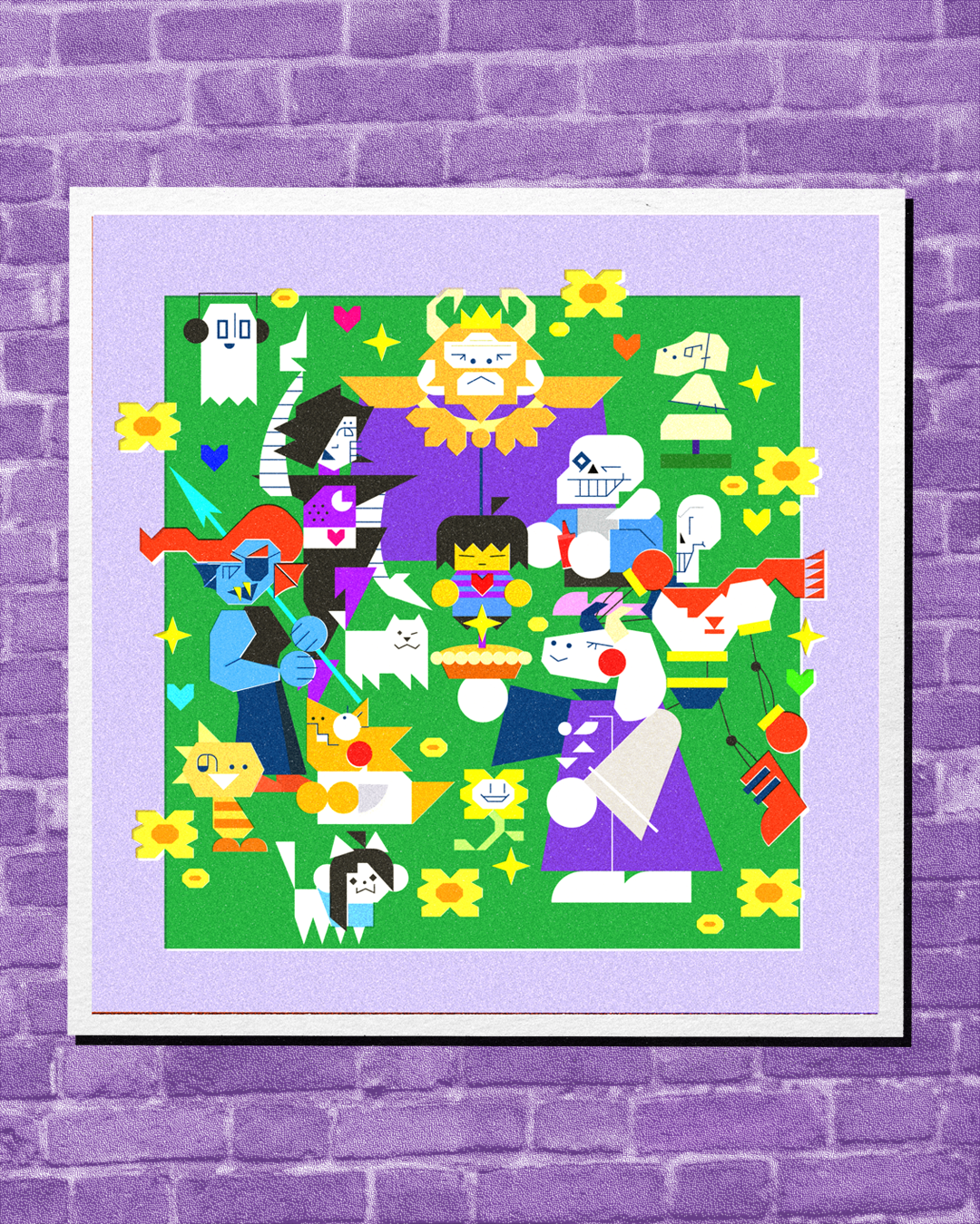 Underground Monster Friends Riso Print