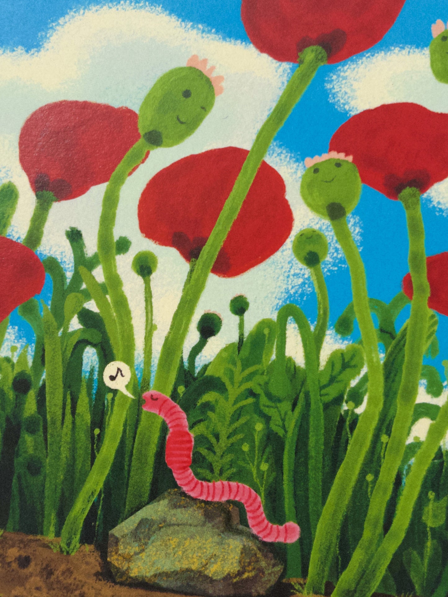 Singing to Poppy Art Print