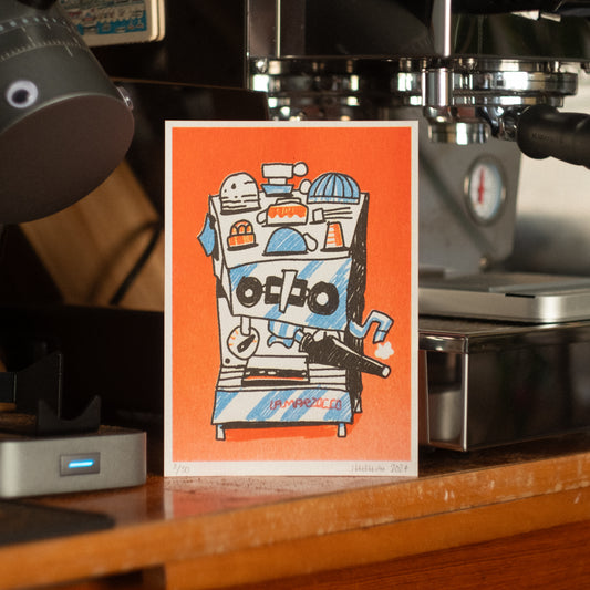 Espresso Machine RISO Print