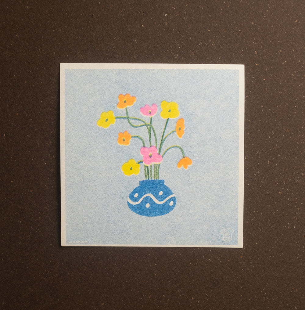 Spring Poppies RISO Print
