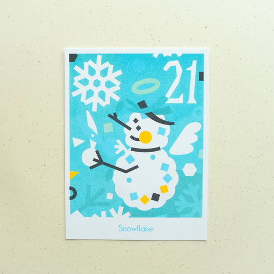Snowflake Riso Print