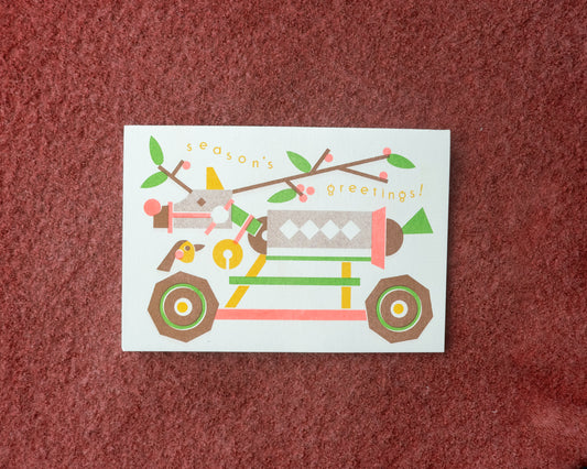 "Season's Greetings!" Riso Christmas Card