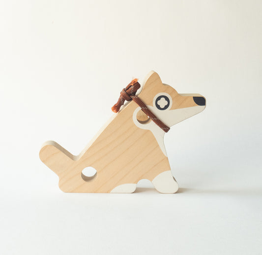 Wooden Doggo Sculpture