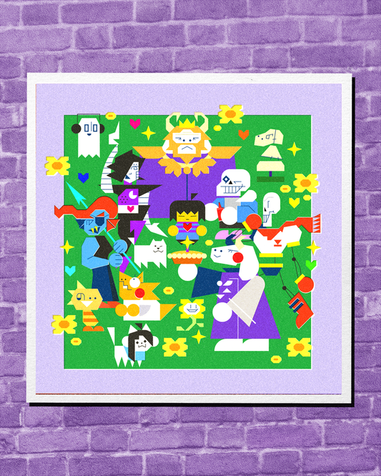 Underground Monster Friends Riso Print